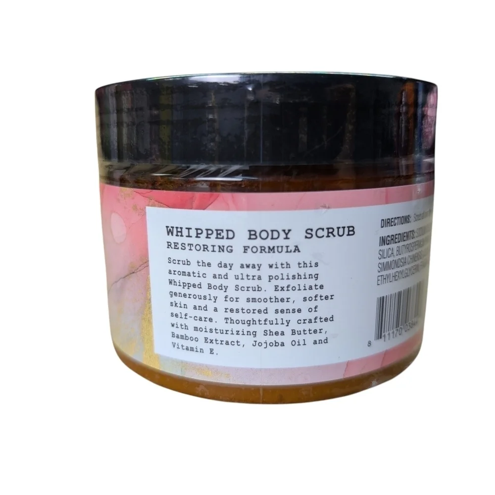 Whipped Body Scrub Restoring Smoothing 2PC Vanilla Rose Five Deep Breaths Jojoba